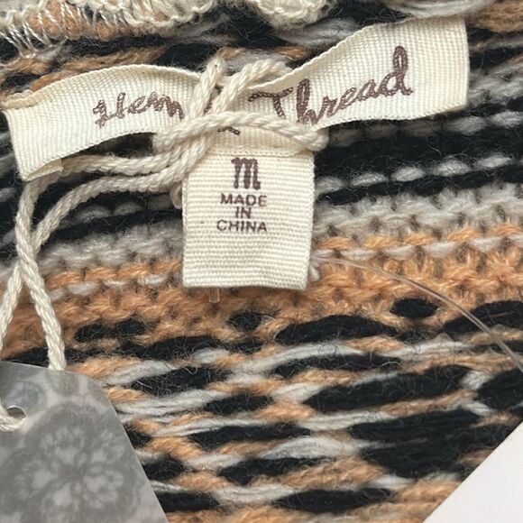 Hem & Thread Hooded Wool Blend Cardigan NWT - Picture 5 of 7